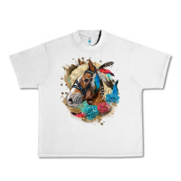 Lunar Rock haflinger horse floral Urban Heavy Tee - LillyAllenDesigns