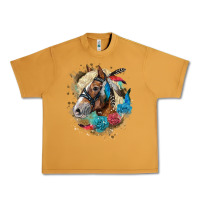 Peanut Butter haflinger horse floral Urban Heavy Tee - LillyAllenDesigns