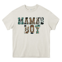Cream Western Mama's Boy Heavy Core Tee - CowhideDigitalArt