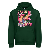 Forest Green Crush Breast Cancer Urban Hoodie - FaDigitalArtStudio