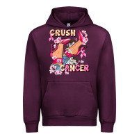 Mauve Wine Crush Breast Cancer Urban Hoodie - FaDigitalArtStudio