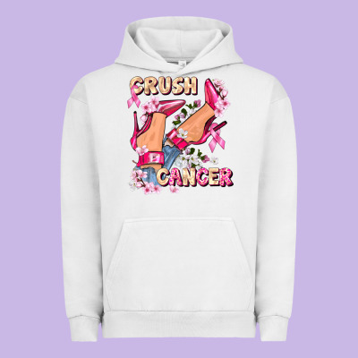 Crush Breast Cancer Urban Hoodie Designed By Fadigitalartstudio