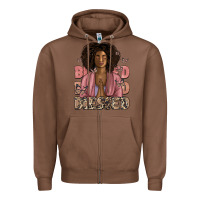 Blessed Black Woman Zipper Hoodie | Teevron