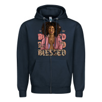 Navy blessed black woman Zipper Hoodie - Artiststas