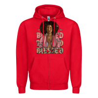 Red blessed black woman Zipper Hoodie - Artiststas