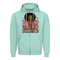 Seafoam blessed black woman Zipper Hoodie - Artiststas