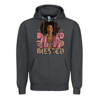Smoke blessed black woman Zipper Hoodie - Artiststas
