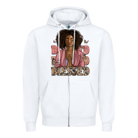 White blessed black woman Zipper Hoodie - Artiststas