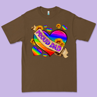 Lgbtq Proud Dad Premium Tee Designed By Hra Design Shop