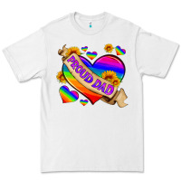 White lgbtq proud dad Premium Tee - HRA Design Shop