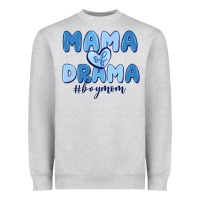 Heather Grey mama of drama boy mom Heavyweight Sweatshirt - MaliasSmallBusiness