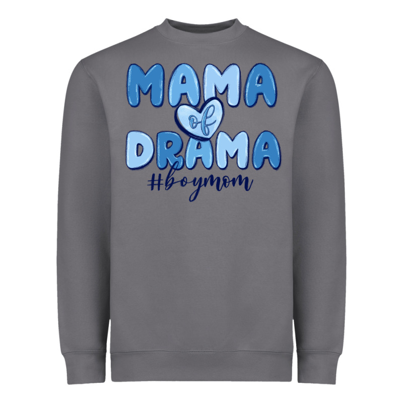 Mama Of Drama Boy Mom Heavyweight Sweatshirt by MaliasSmallBusiness | Teevron