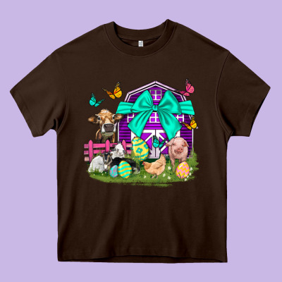 Easter Farm Animal Easter Day Heavy Core Tee Designed By Neo Western