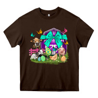 Chocolate Brown Easter Farm Animal Easter Day Heavy Core Tee - Neo Western