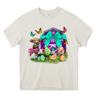 Cream Easter Farm Animal Easter Day Heavy Core Tee - Neo Western