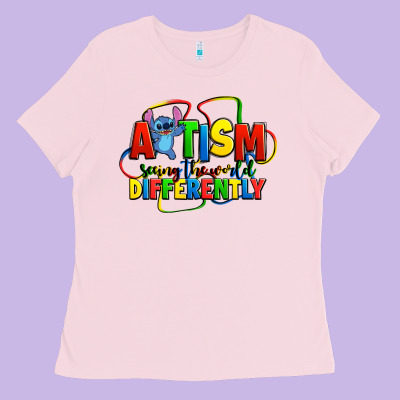 Autism Stitch Seeing The World Differently Ladies Tee Designed By Zillion Design Studio