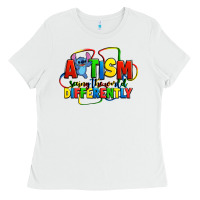 White autism stitch seeing the world differently Ladies Tee - Zillion Design Studio
