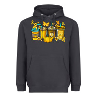Smoke Childhood Cancer coffee cups yellow ribbon Heavyweight Hoodie - NancyCooperArtShop