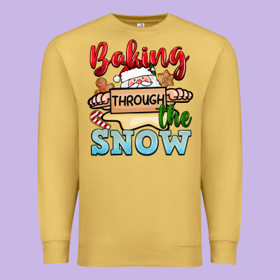 Baking Through The Snow Premium Sweatshirt Designed By Nancycooperartshop
