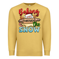 Antique Gold Baking through the snow Premium Sweatshirt - NancyCooperArtShop