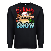 Black Baking through the snow Premium Sweatshirt - NancyCooperArtShop