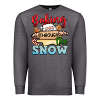 Charcoal Heather Baking through the snow Premium Sweatshirt - NancyCooperArtShop