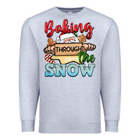 Heather Grey Baking through the snow Premium Sweatshirt - NancyCooperArtShop