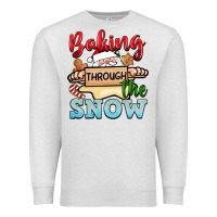 Oatmeal Heather Baking through the snow Premium Sweatshirt - NancyCooperArtShop