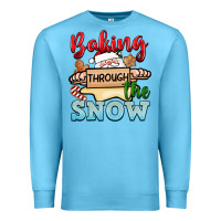 Ocean Blue Baking through the snow Premium Sweatshirt - NancyCooperArtShop