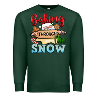 Sports Green Baking through the snow Premium Sweatshirt - NancyCooperArtShop