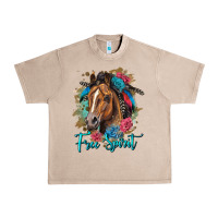 French Oak free spirit quarter horse floral Urban Heavy Tee - LillyAllenDesigns