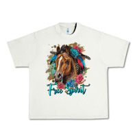 Pistachio free spirit quarter horse floral Urban Heavy Tee - LillyAllenDesigns
