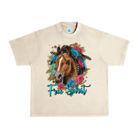 Sandshell free spirit quarter horse floral Urban Heavy Tee - LillyAllenDesigns