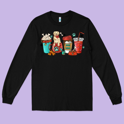Dog Mama Golden Retriever Long Sleeve Tee Designed By Maliassmallbusiness