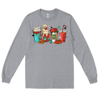 Heather Grey dog mama golden retriever Long Sleeve Tee - MaliasSmallBusiness