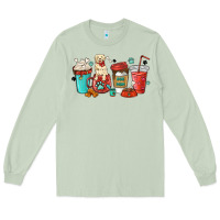 Matcha dog mama golden retriever Long Sleeve Tee - MaliasSmallBusiness