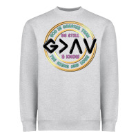 Heather Grey be still and know Heavyweight Sweatshirt - MaliasSmallBusiness