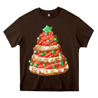 Chocolate Brown red christmas cookie cake fa element Heavy Core Tee - FaDigitalArtStudio