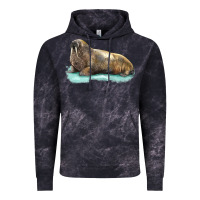 Cloud Black Walrus Vintage Hoodie - LillyAllenDesigns