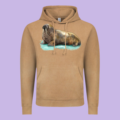 Walrus Vintage Hoodie Designed By Lillyallendesigns