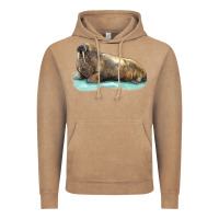 Vintage Coffee Walrus Vintage Hoodie - LillyAllenDesigns