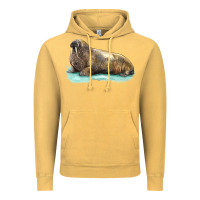 Vintage Mustard Walrus Vintage Hoodie - LillyAllenDesigns