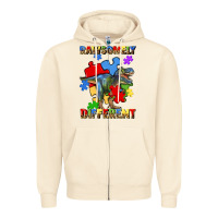 Sandshell rawsomely different autism t rex Zipper Hoodie - Artiststas