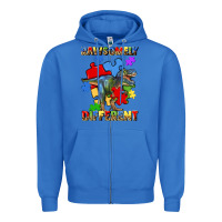 True Royal rawsomely different autism t rex Zipper Hoodie - Artiststas