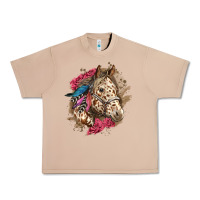 Burro Floral Appaloosa Horse With Feathers Urban Heavy Tee - LillyAllenDesigns