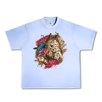 Grape Ice Floral Appaloosa Horse With Feathers Urban Heavy Tee - LillyAllenDesigns
