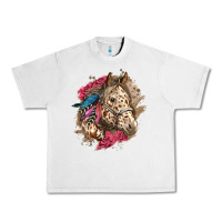 Lunar Rock Floral Appaloosa Horse With Feathers Urban Heavy Tee - LillyAllenDesigns