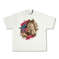 Pistachio Floral Appaloosa Horse With Feathers Urban Heavy Tee - LillyAllenDesigns
