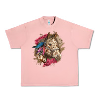Salmon Floral Appaloosa Horse With Feathers Urban Heavy Tee - LillyAllenDesigns