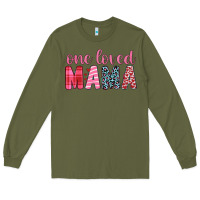 Army Green one loved mama Long Sleeve Tee - JahusDesignShop